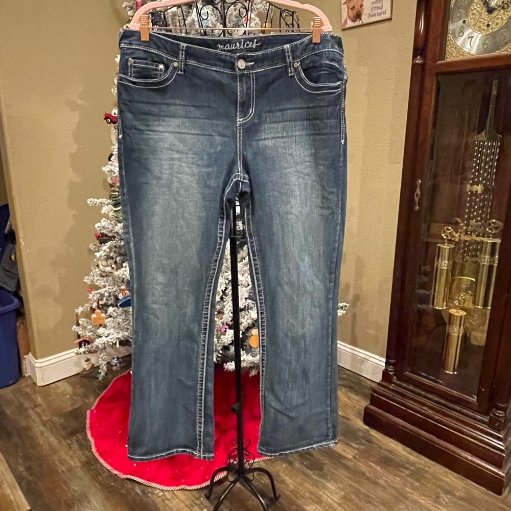 Maurices Women's Dark Blue Boot Cut Jeans